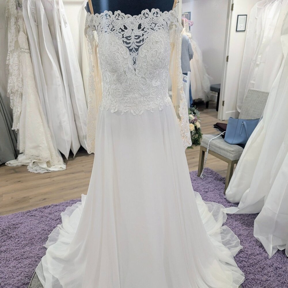 Essence of Australia D2569 Off shoulder wedding Dress in Ivory